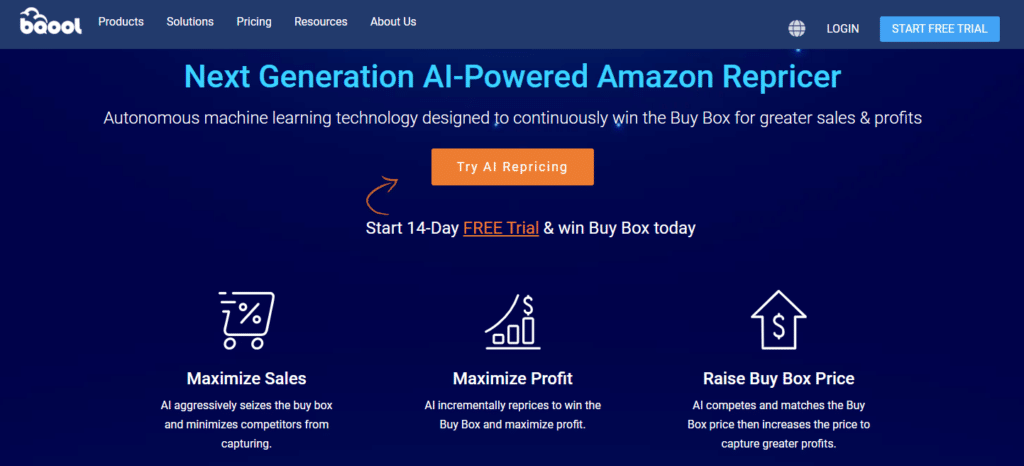 Bqool Amazon repricing tool features.
