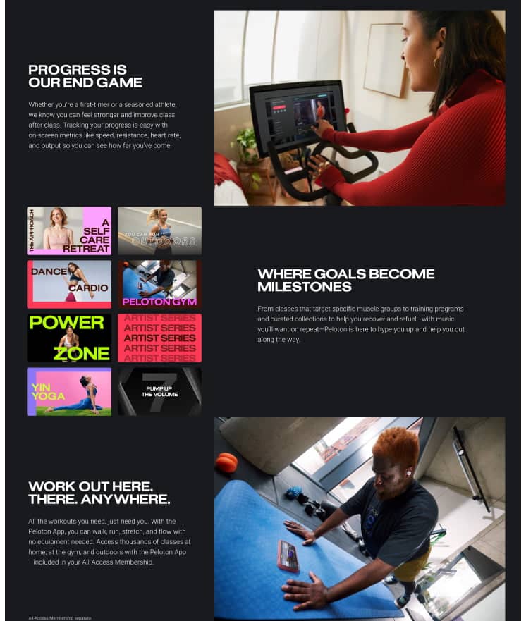 Peloton Amazon A+ Content